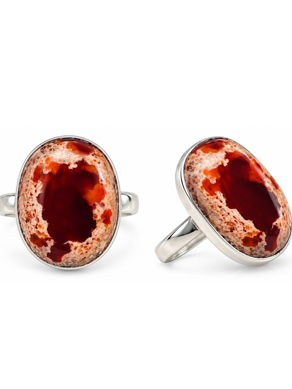 Oval Fire Opal Size 9 sterling silver cantera opal ring